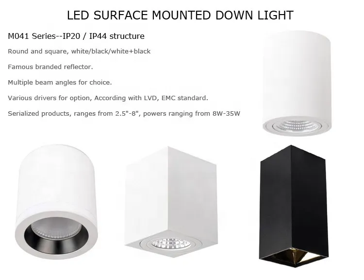 Surface-Mounted Aluminum LED Downlight 12W 140mm
