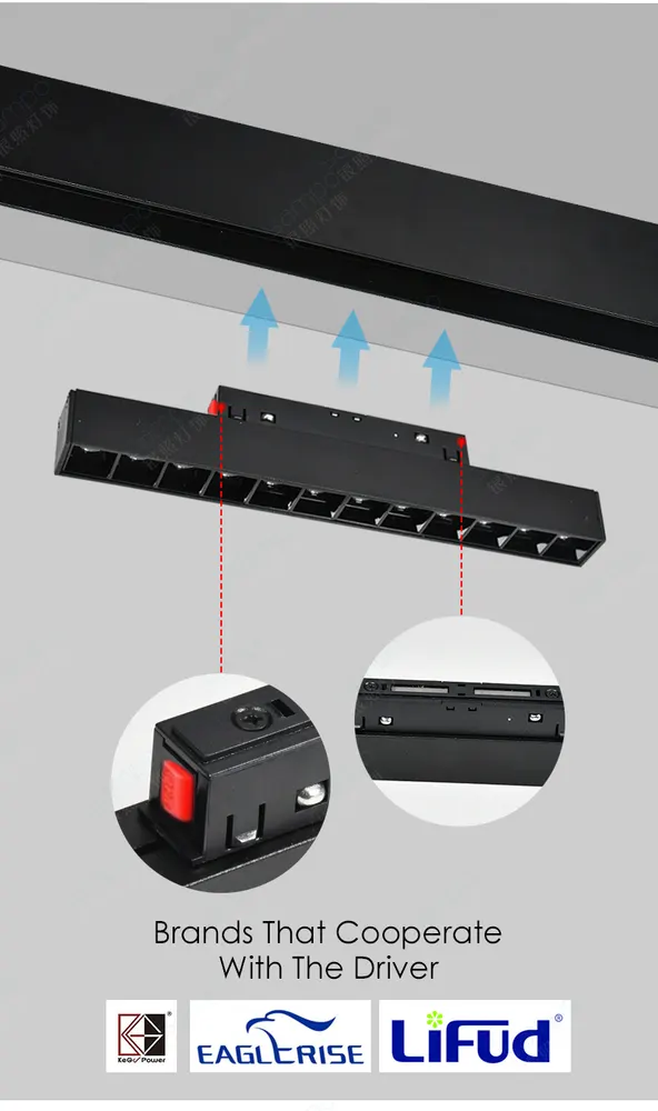 Aluminum Magnetic LED Track Lighting System 48V