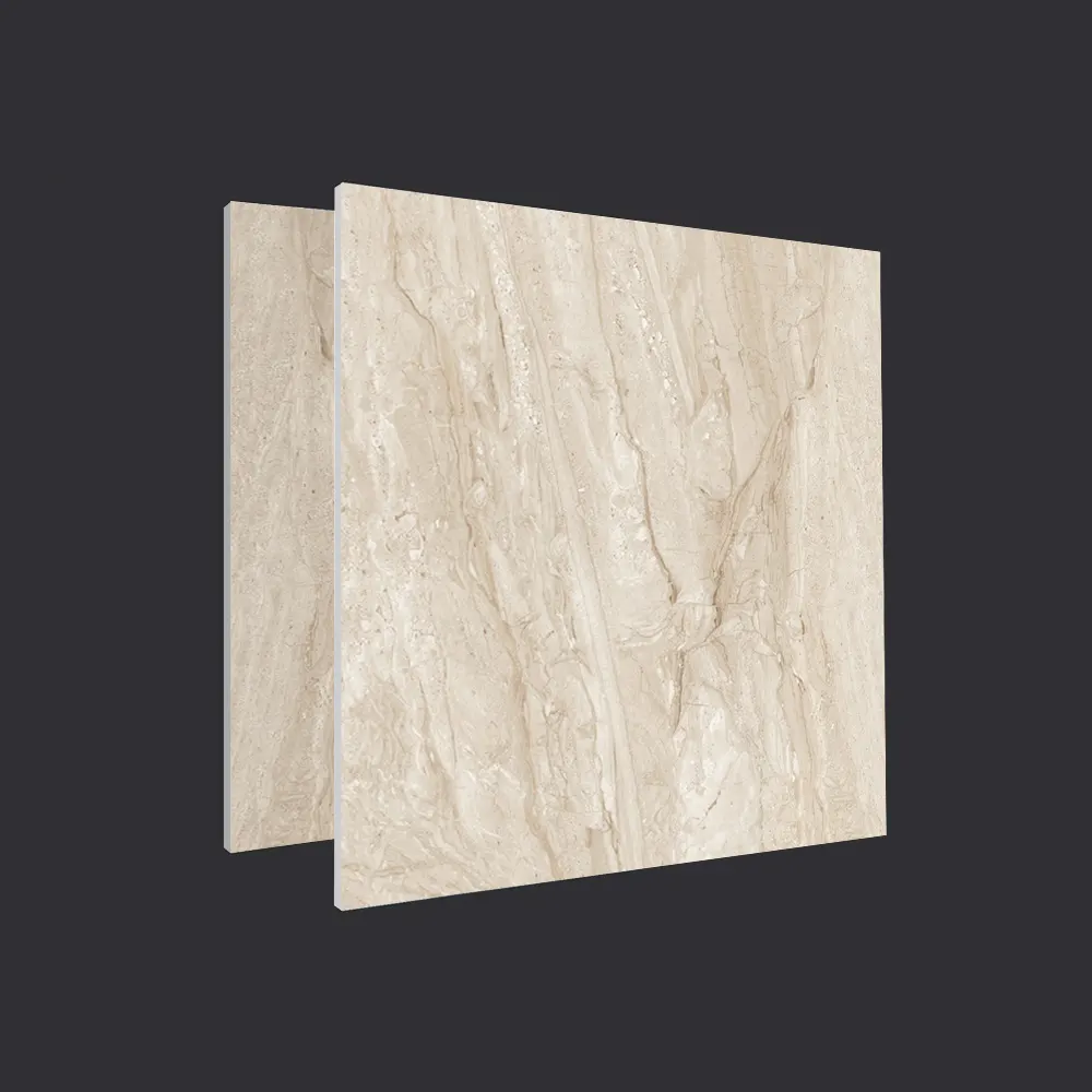 Stone-Look Polished Porcelain Floor Tile 600x600mm