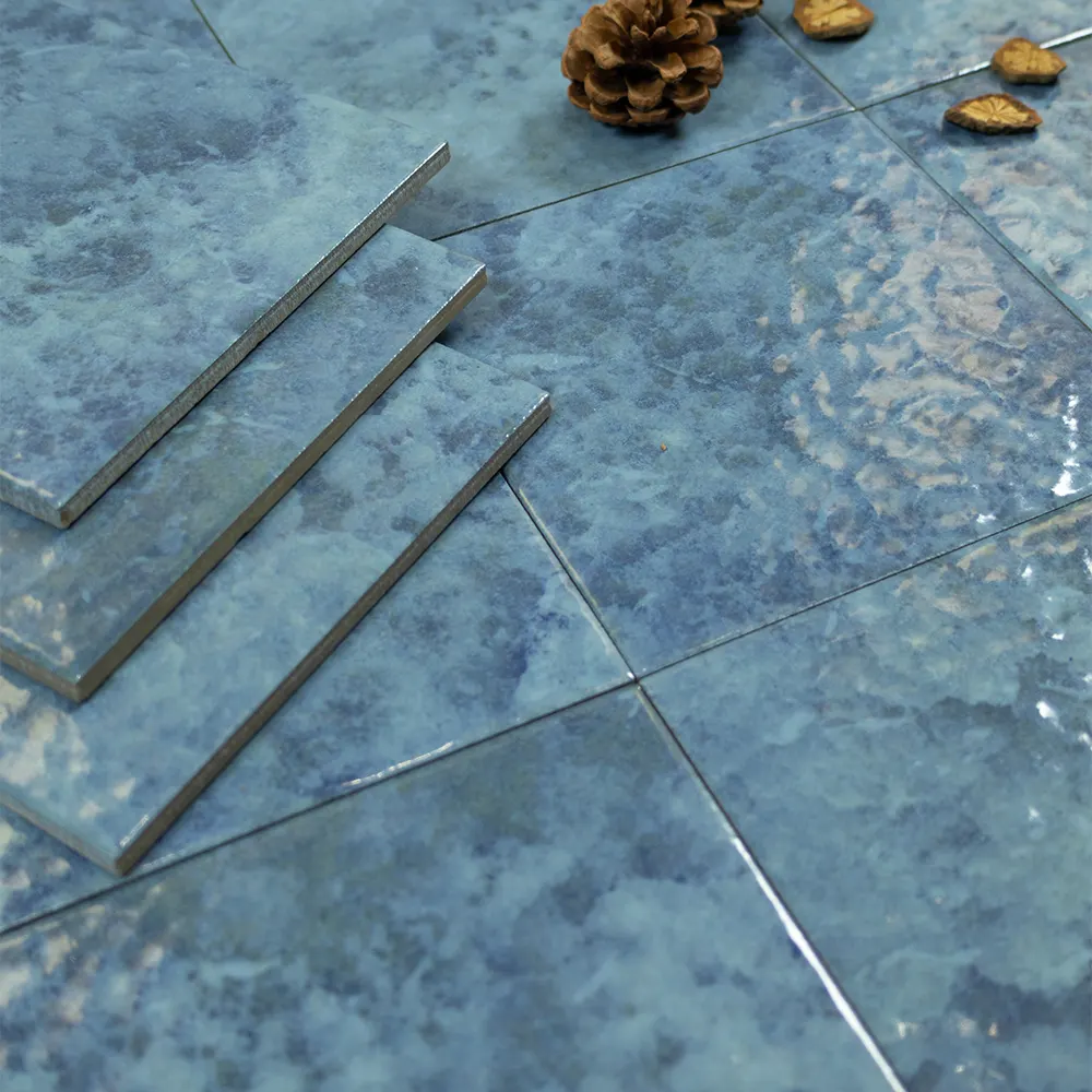 Non-Slip Stone-Look Matte Porcelain Swimming Pool Tile 150x150mm product sample