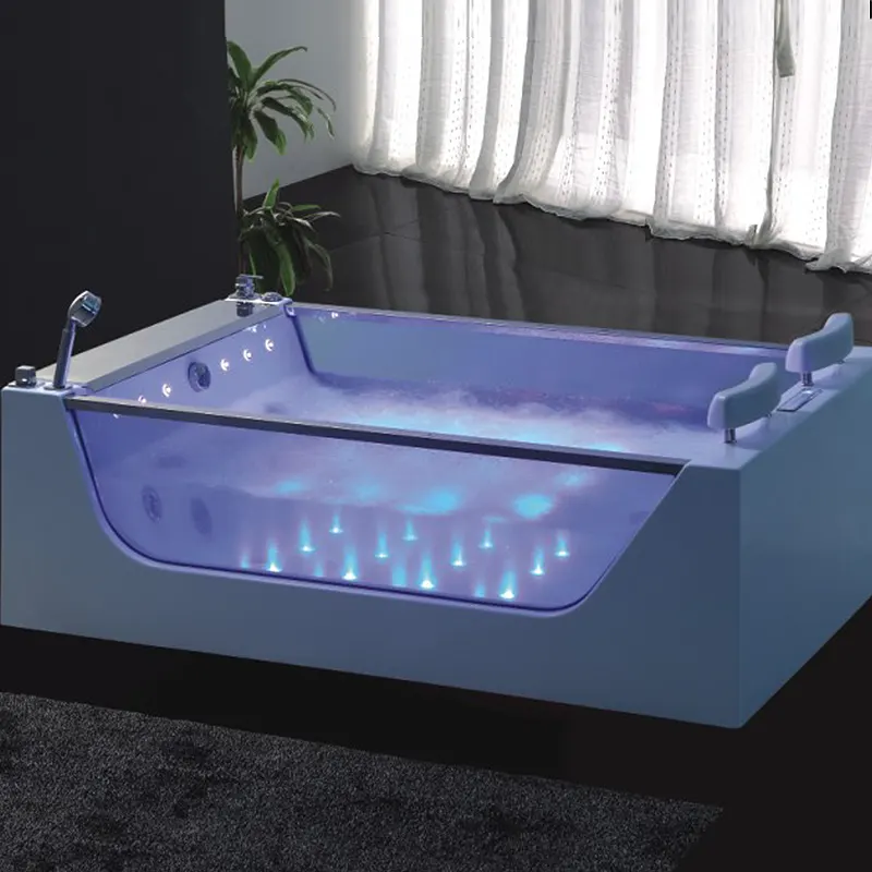 Acrylic Rectangular Whirlpool Massage Bathtub 1.8m