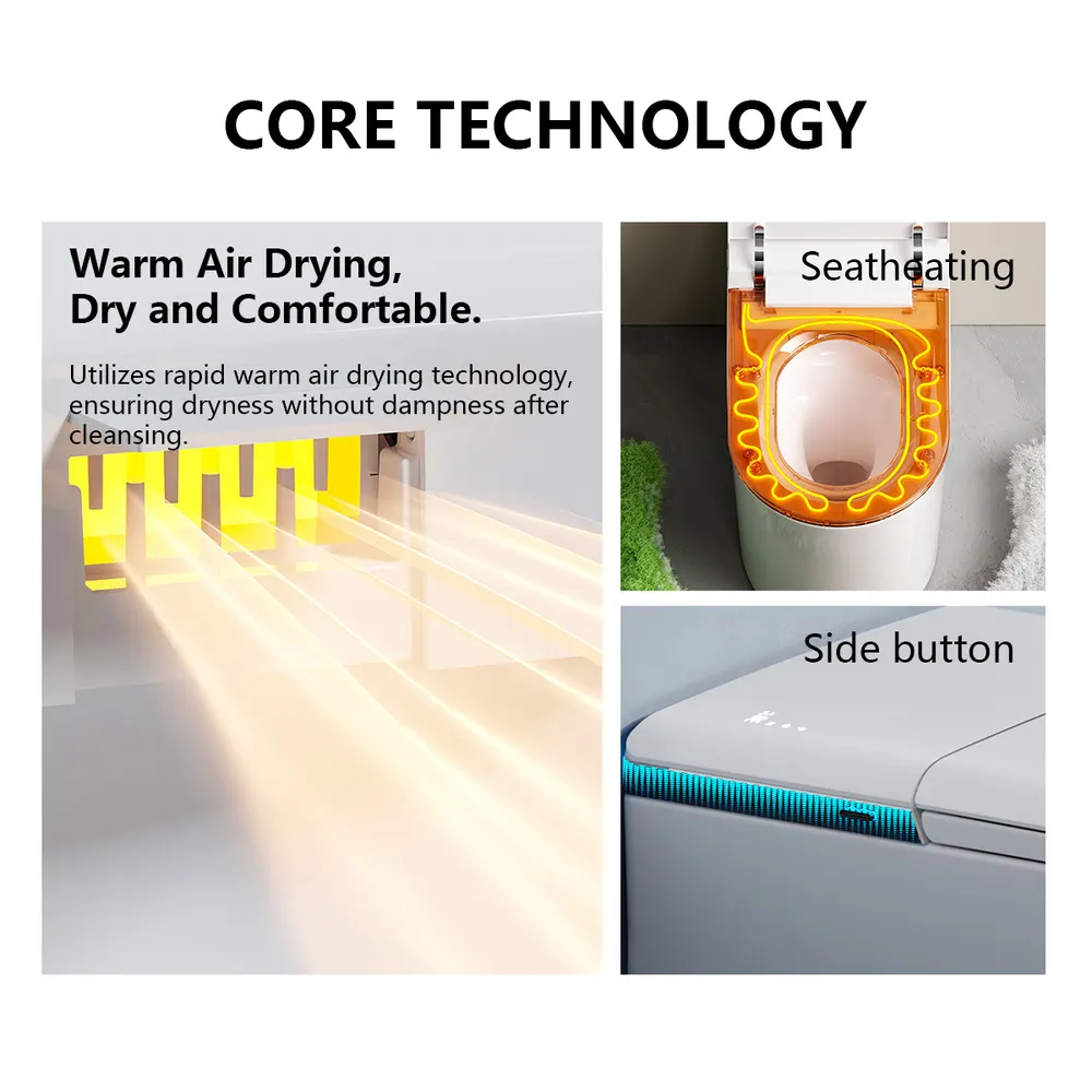 Smart Ceramic Toilet With Electronic Controls
