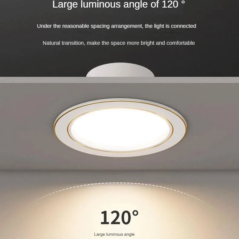 Anti-Glare Recessed Aluminum LED Downlight 6W