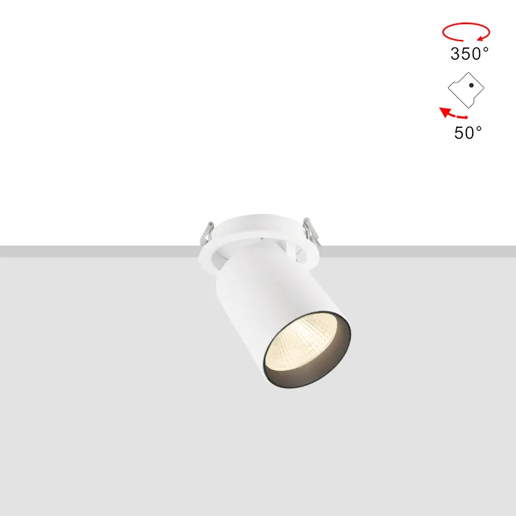 Anti-Glare Adjustable Dimmable Recessed COB LED Downlight 15/25W