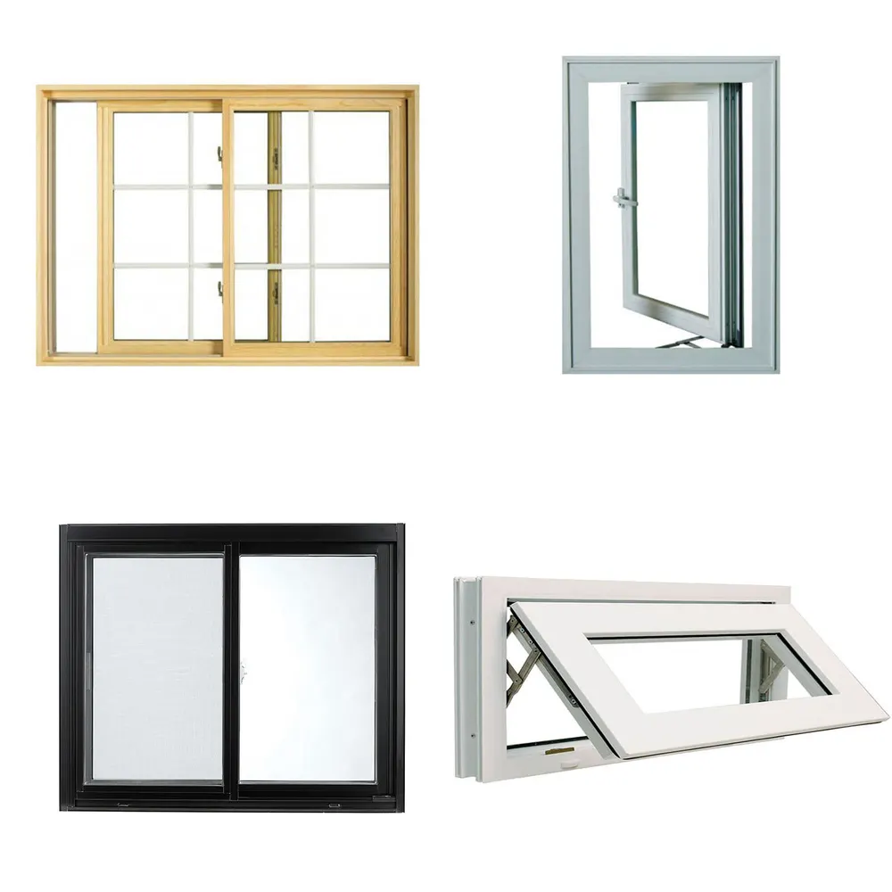Aluminum Casement Window With Double Tempered Glazing