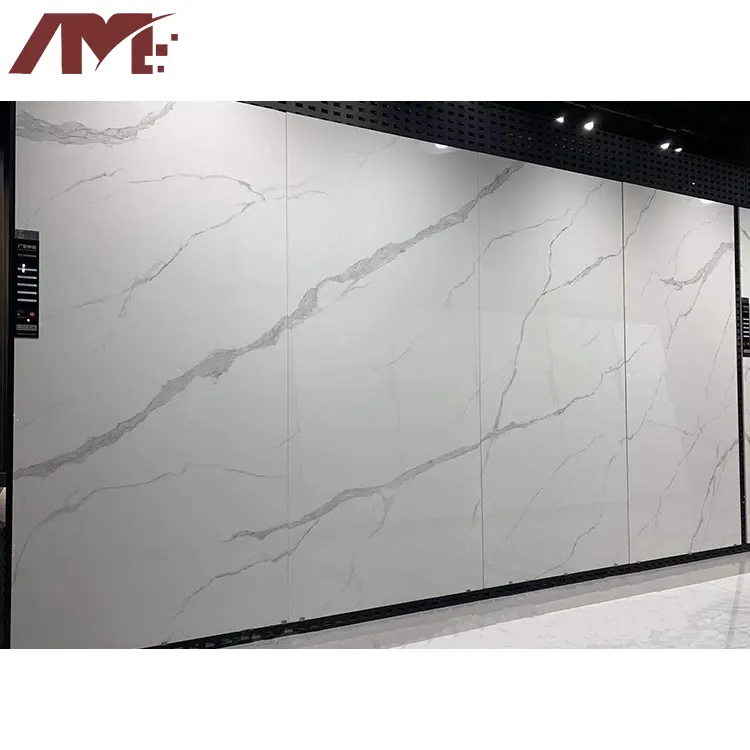 Marble-Look White Sintered Stone Slab 800x2600mm