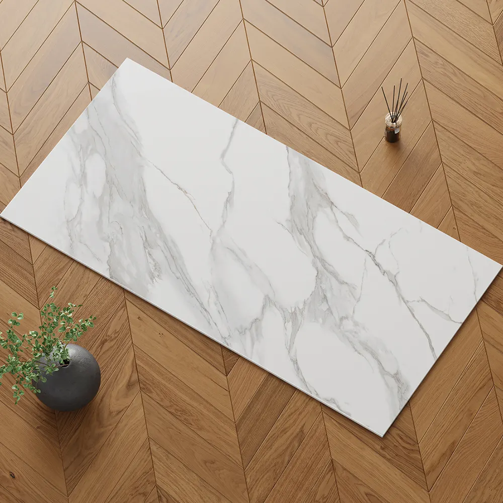 Stone-Look Polished Porcelain Floor Tile 750x1500mm