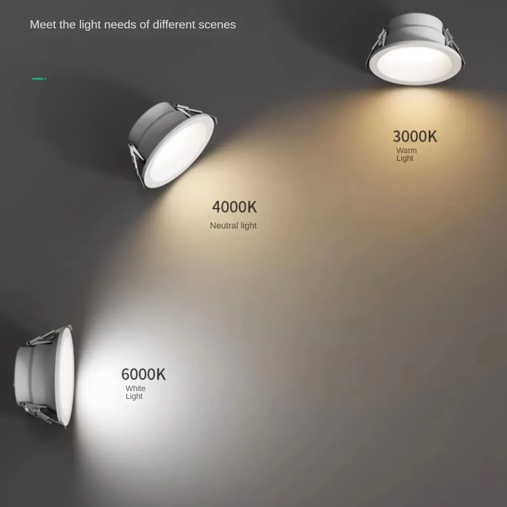 Anti-Glare Recessed Aluminum LED Downlight 5-12W