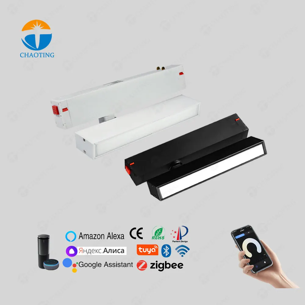 Recessed Aluminum Magnetic LED Track Spotlight 7-27W 220V