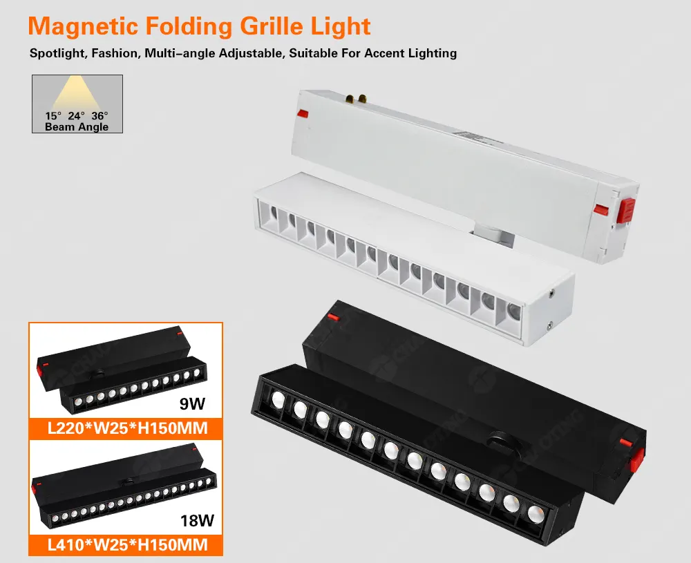 Rotatable Smart Dimmable Magnetic LED Track Spotlight 9W