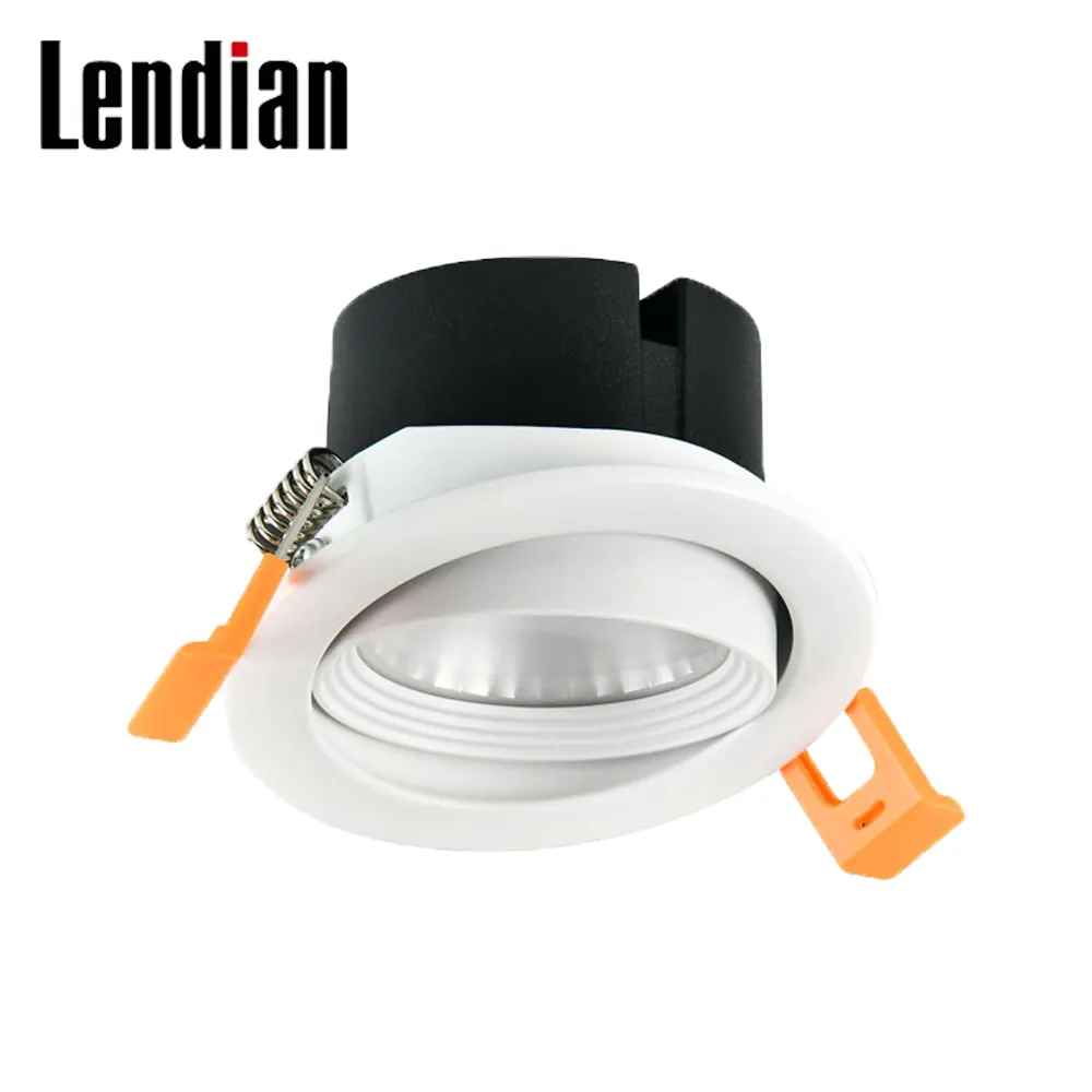 Rotatable Recessed Aluminum LED Downlight Black/White 7/15W