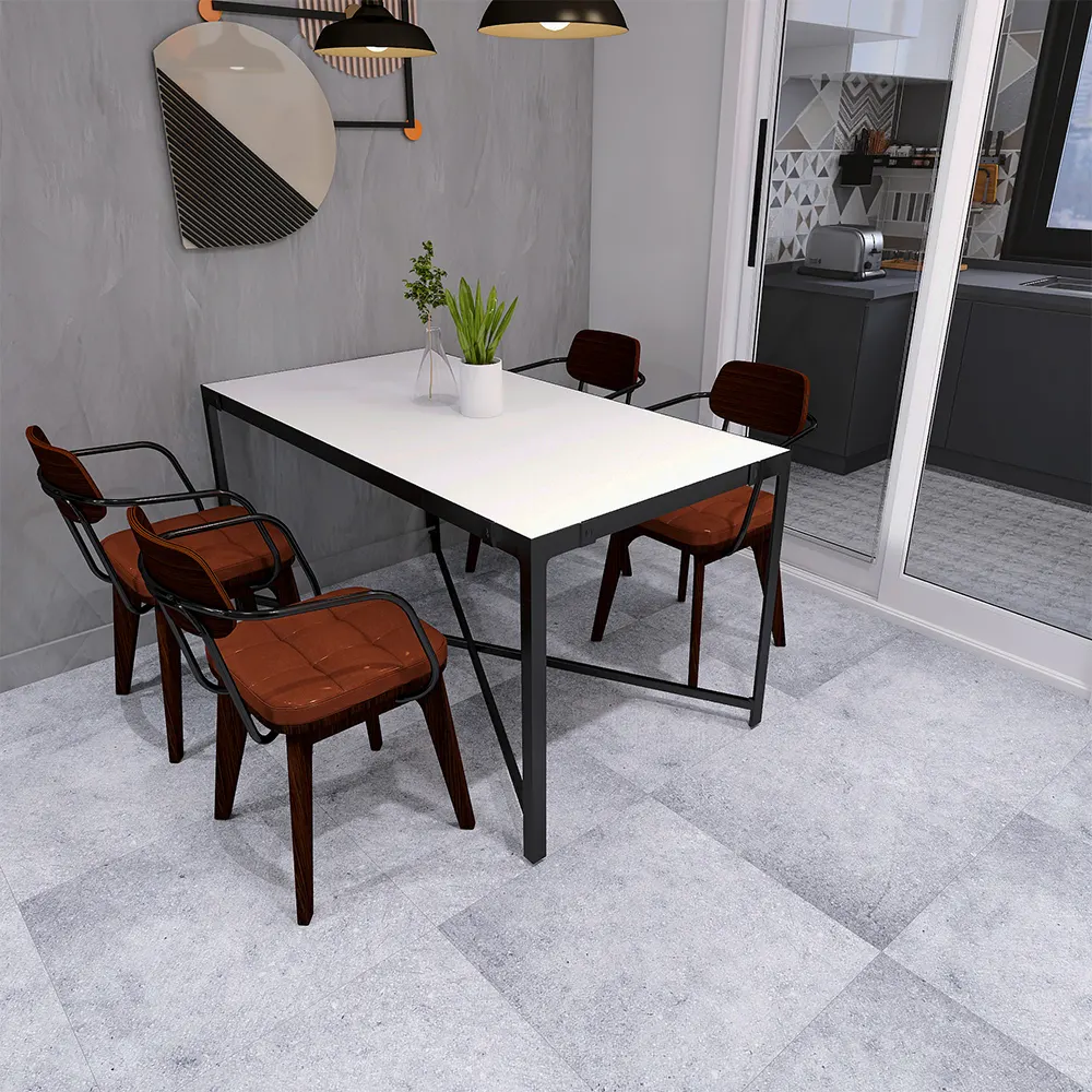 Non-Slip Wood-Look Gray Porcelain Outdoor Tile 60x60cm