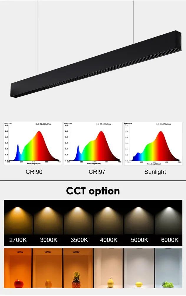 Dimmable Recessed Aluminum Linear LED Light 40W