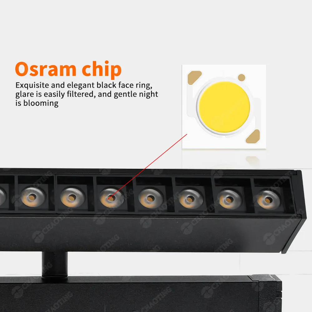 Adjustable Tuya Smart Dimmable Magnetic LED Track Spotlight Black/White 9/16W product sample