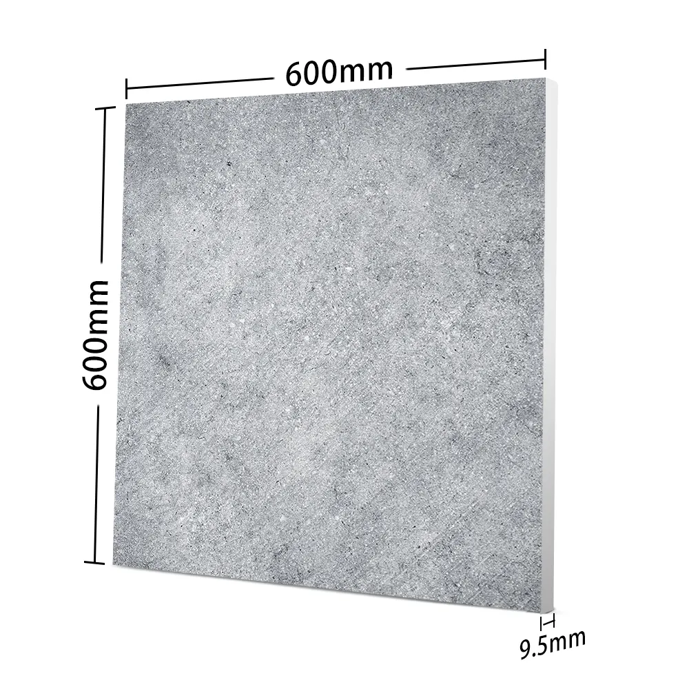 Non-Slip Wood-Look Gray Porcelain Outdoor Tile 60x60cm
