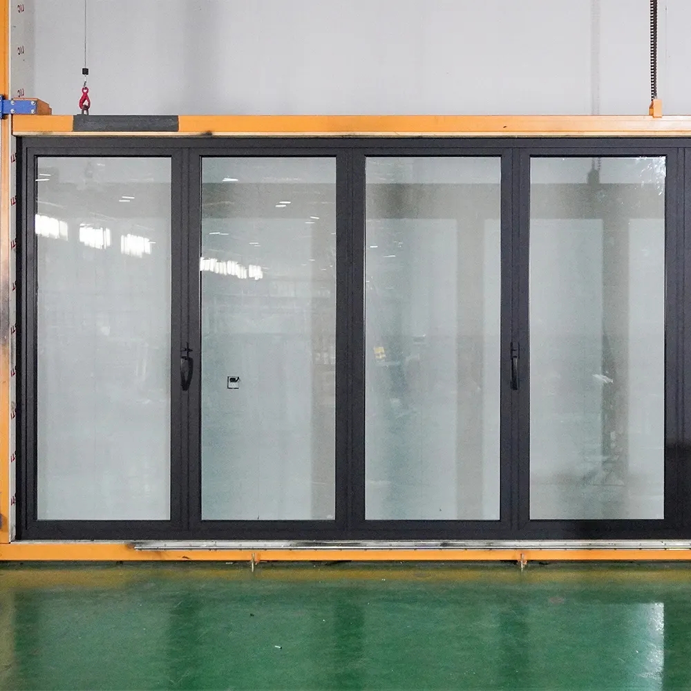 Thermal-Break Aluminum Bifold Window With Double Tempered Glazing