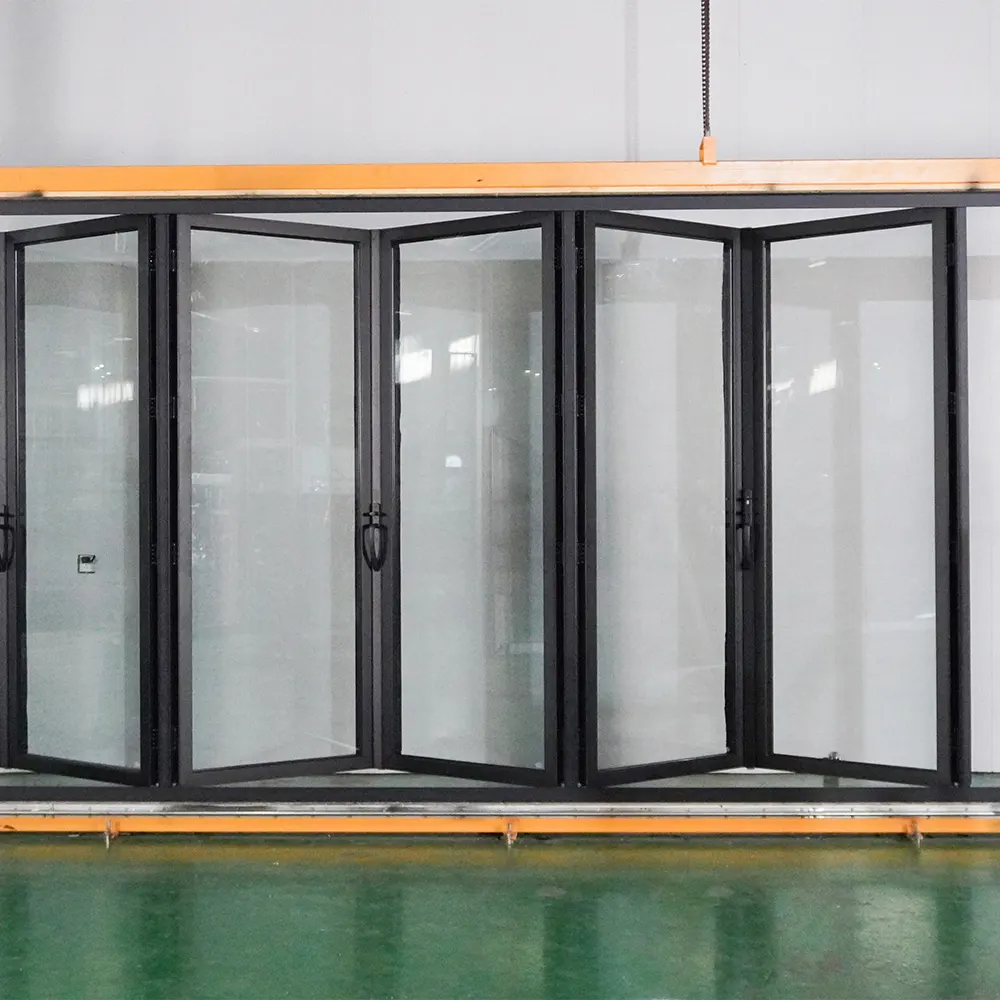 Thermal-Break Aluminum Bifold Window With Double Tempered Glazing