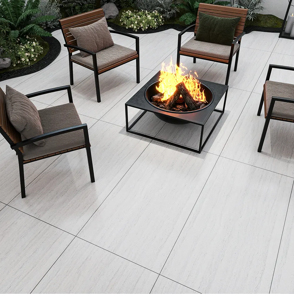 Non-Slip Stone-Look Matte Porcelain Outdoor Tile 600x1200mm
