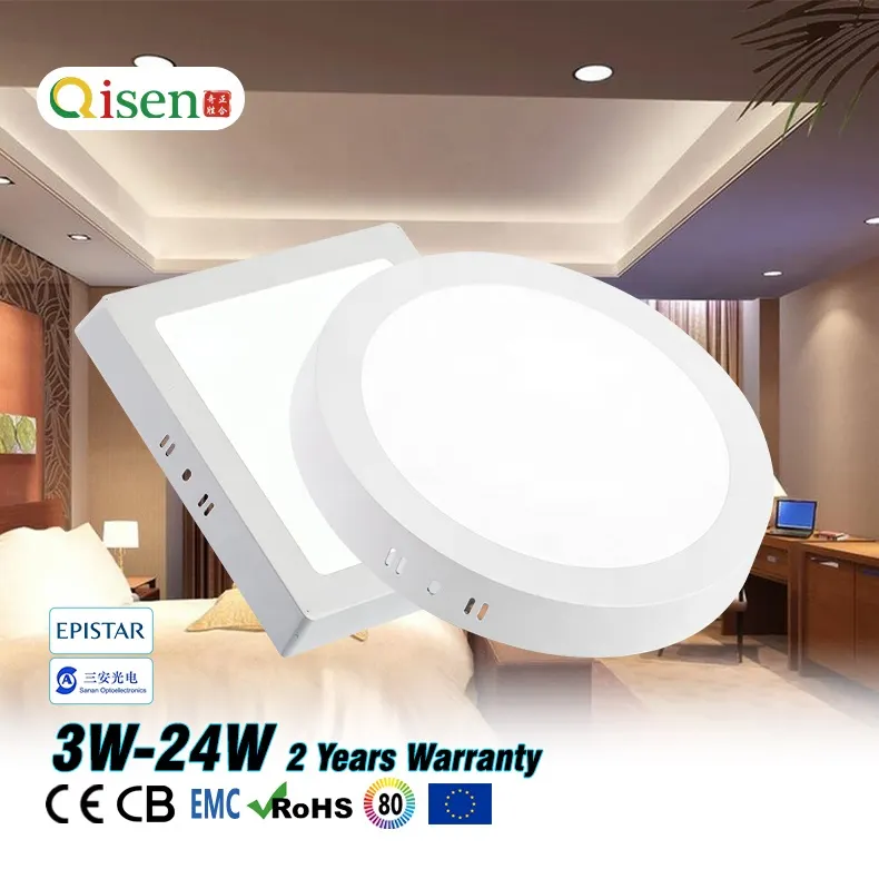 Dimmable Recessed Round LED Panel Light 3-24W 3CCT Selectable product sample