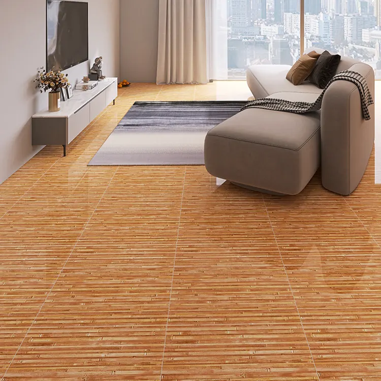 Wood-Look Glazed Porcelain Floor Tile 600x600mm