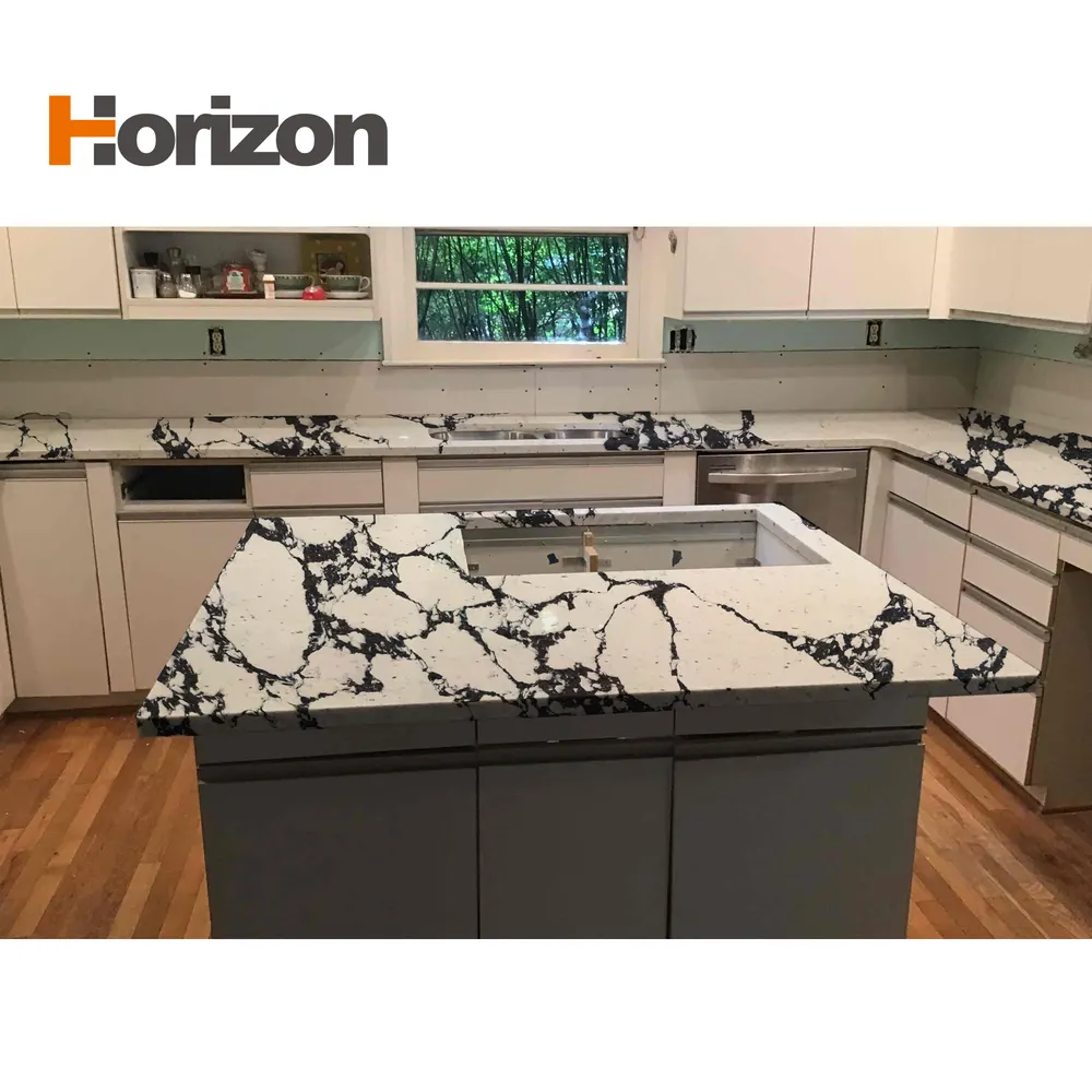 Calacatta White Engineered Quartz Slab 3200x1600mm