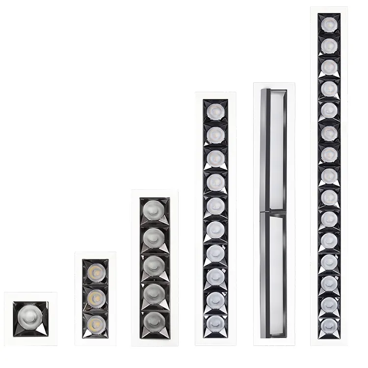 Recessed/Surface-Mounted Aluminum COB LED Grille Spotlight 6-36W