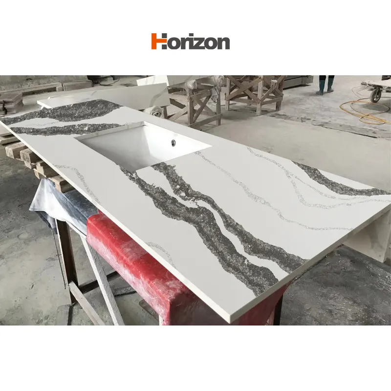 White Matte Engineered Quartz Slab 3200x1600mm