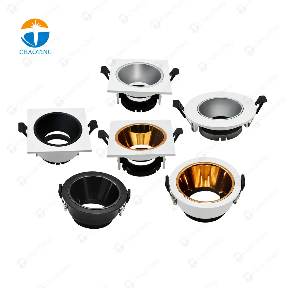 Aluminum Downlight Housing Black/White/Gold MR16/GU10 product sample