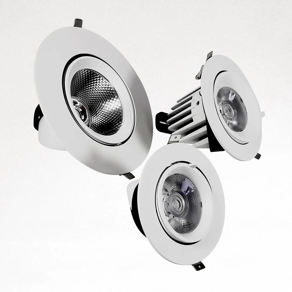 Trimless Recessed Aluminum COB LED Downlight 12-40W 90mm