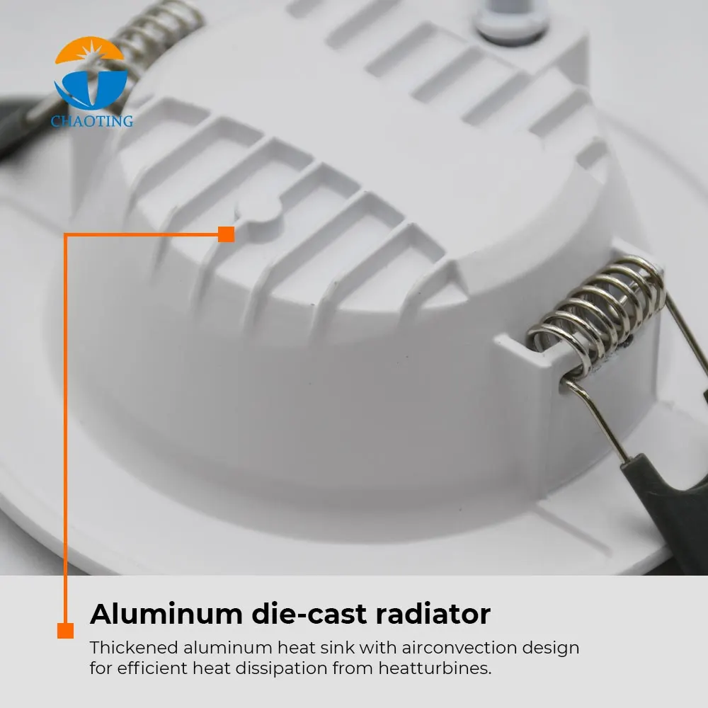 Slim Recessed Aluminum LED Panel Light 6-18W 3000K/4000K/6000K