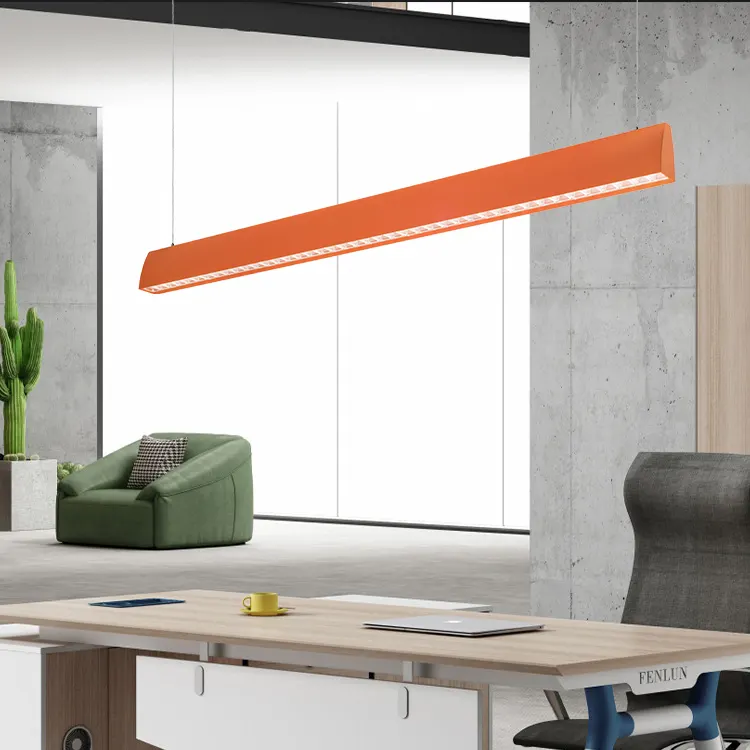 Aluminum Linear LED Pendant Light 1300x43x80mm 40W