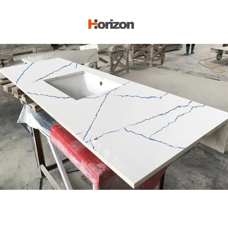 White Engineered Quartz Slab 3200x1600mm product sample