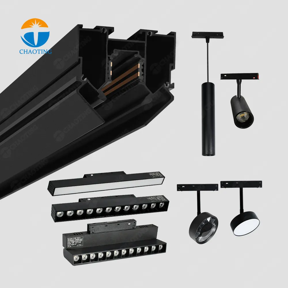 Smart Dimmable Aluminum Magnetic LED Track Spotlight 6-40W 48V product sample
