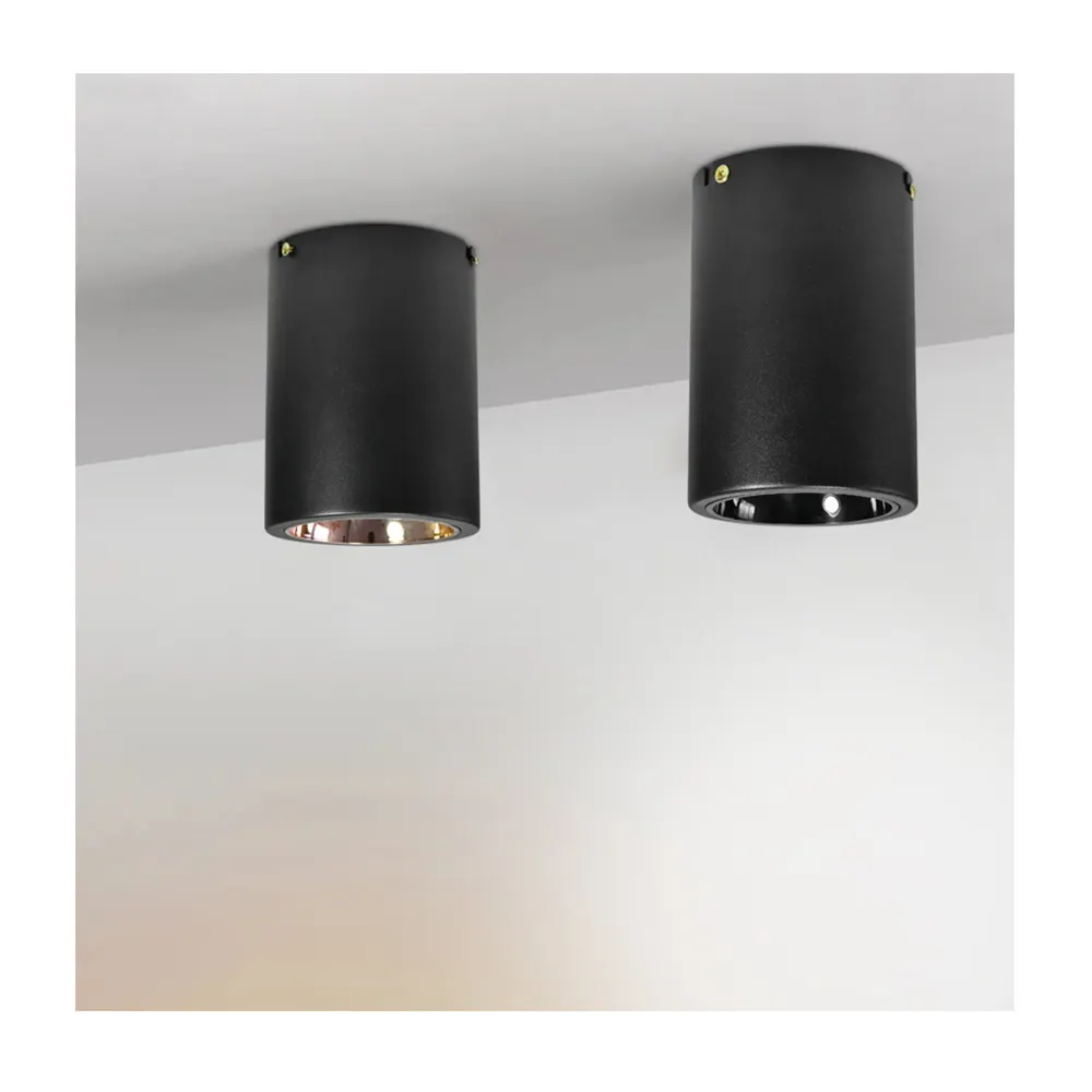 Surface-Mounted Aluminum COB LED Downlight Black 12/20W