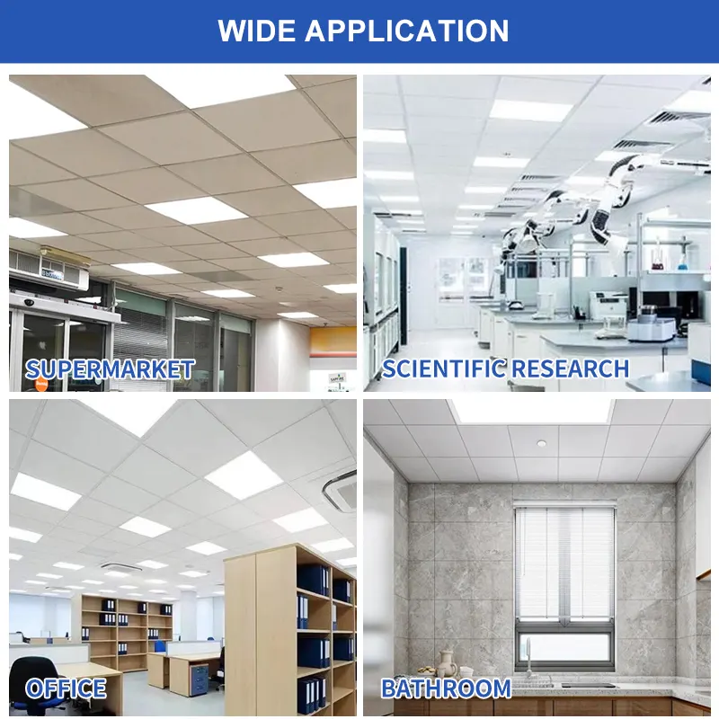 Square Recessed LED Panel Light 40/90W IP44