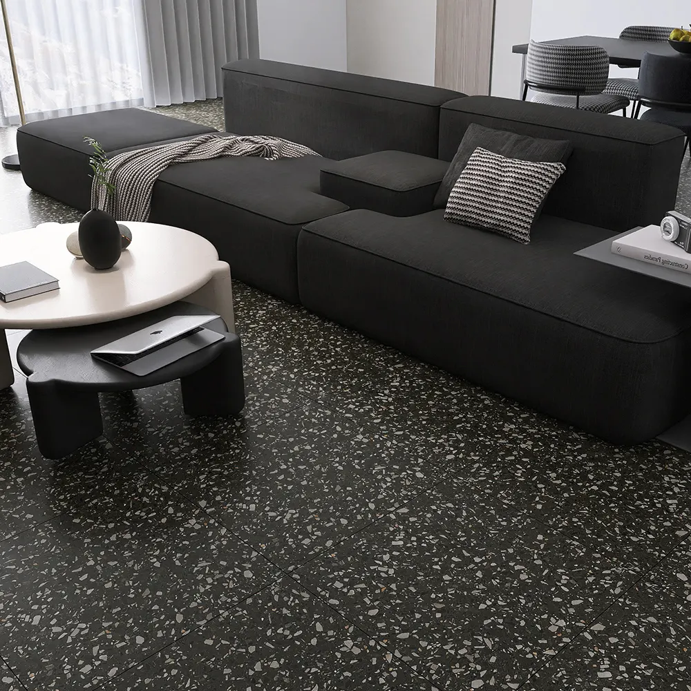 Non-Slip Terrazzo-Look Porcelain Floor Tile 600x600mm