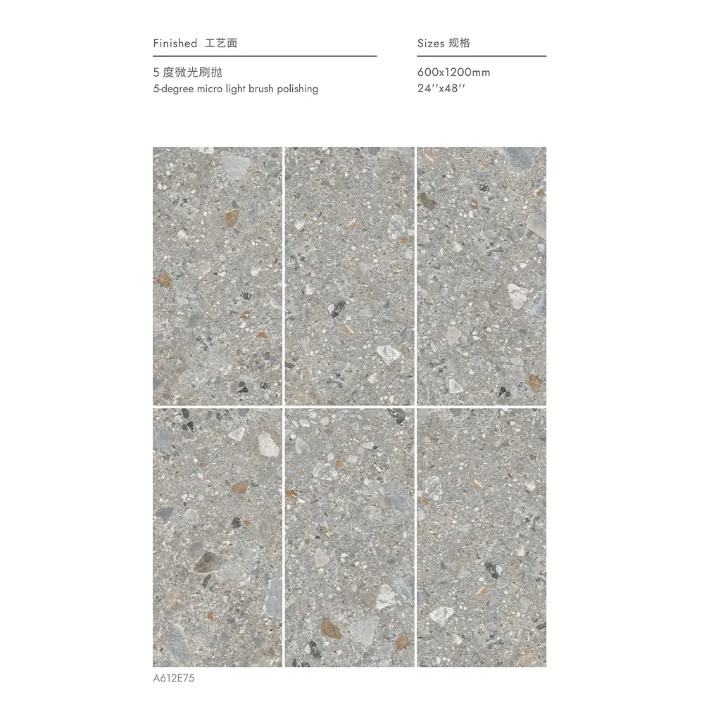 Non-Slip Terrazzo-Look Porcelain Floor Tile 600x600/600x1200/750x1500mm