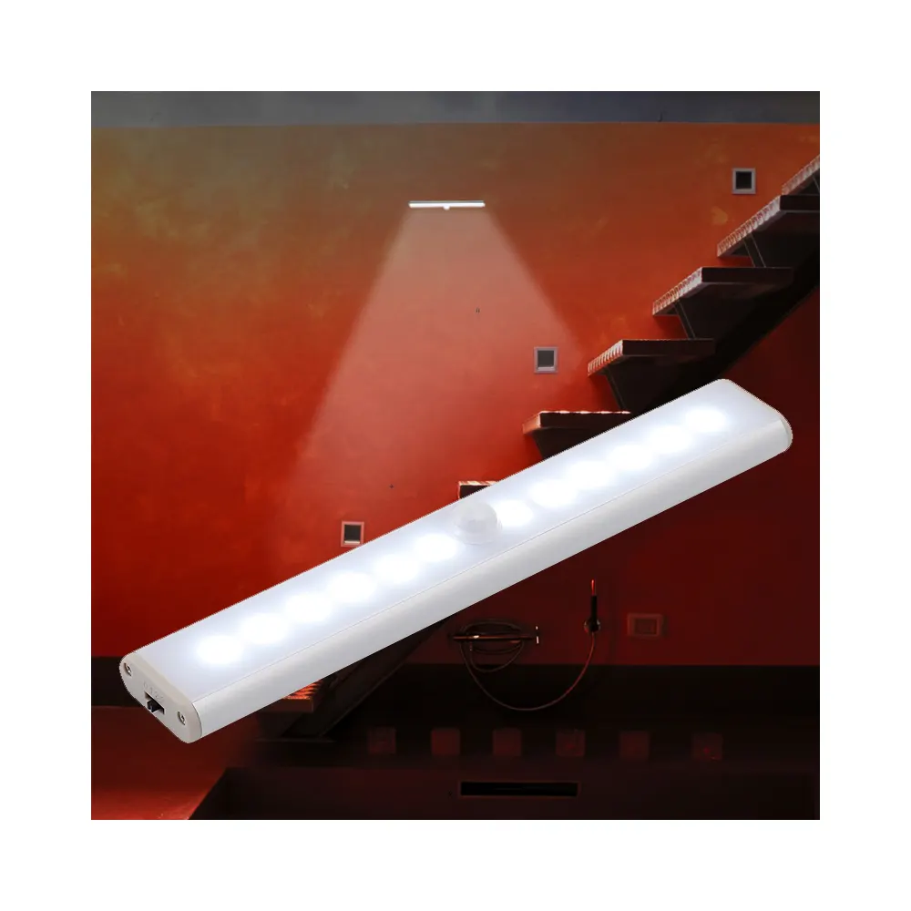 Motion-Sensor Rechargeable Touch-Controlled Smart LED Cabinet Light 20x5x5