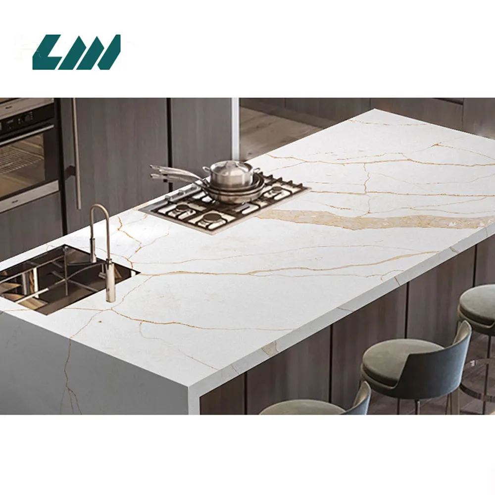 Calacatta Engineered Quartz Slab 3200x1600mm