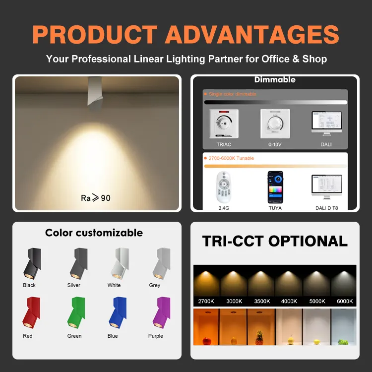 Adjustable Dimmable Surface-Mounted COB LED Downlight product sample