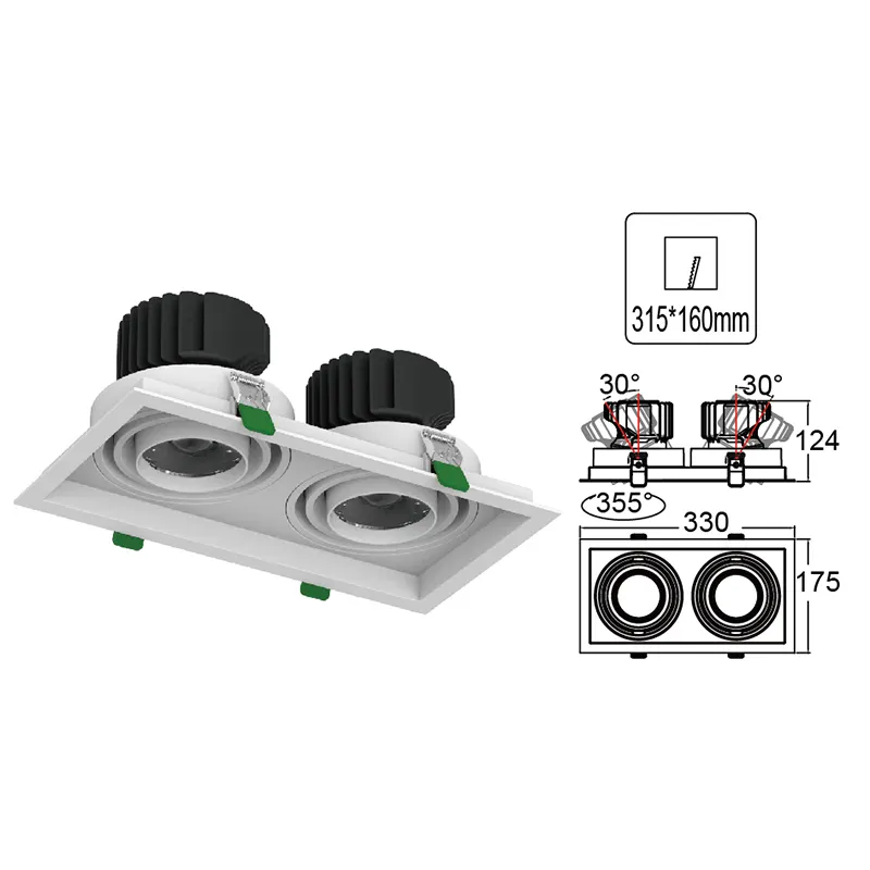 Recessed Aluminum LED Downlight 24-32W