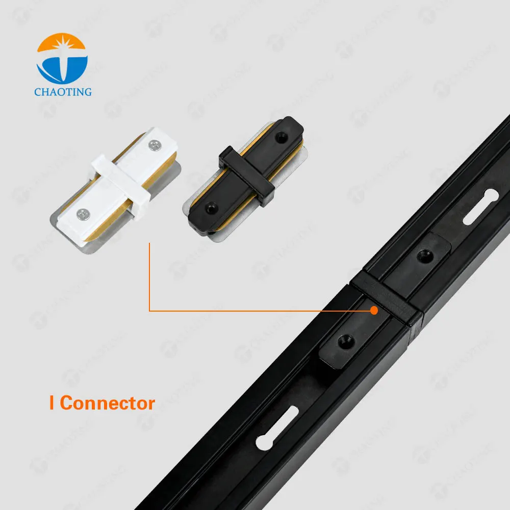 Aluminum 2-Wire T-Connector for Track Lighting