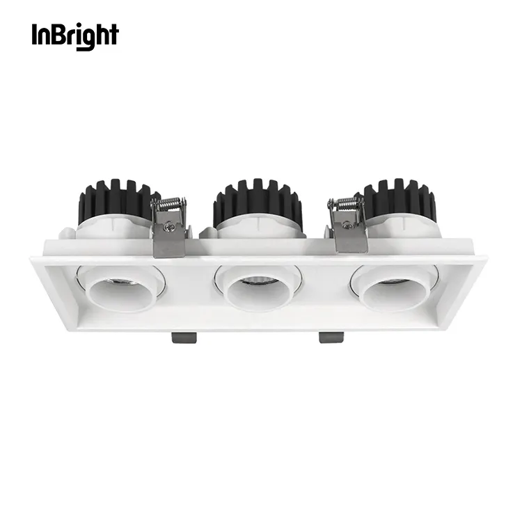Recessed Square Aluminum COB LED Downlight 10W