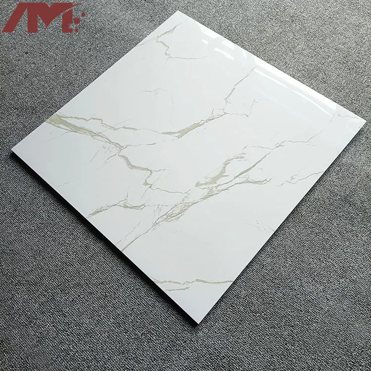 Marble-Look Polished Porcelain Wall And Floor Tile 600x600mm