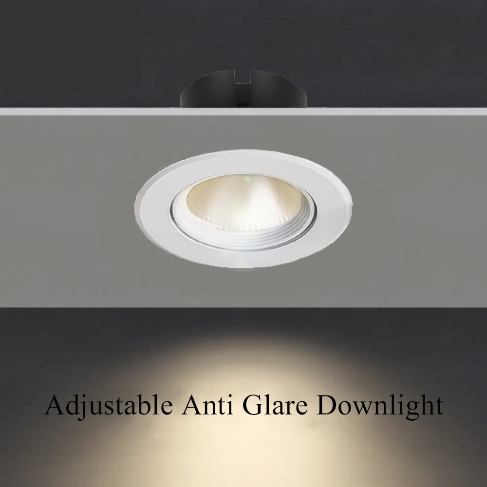 Adjustable Dimmable Recessed Round LED Downlight 5-15W 36V 2-4in