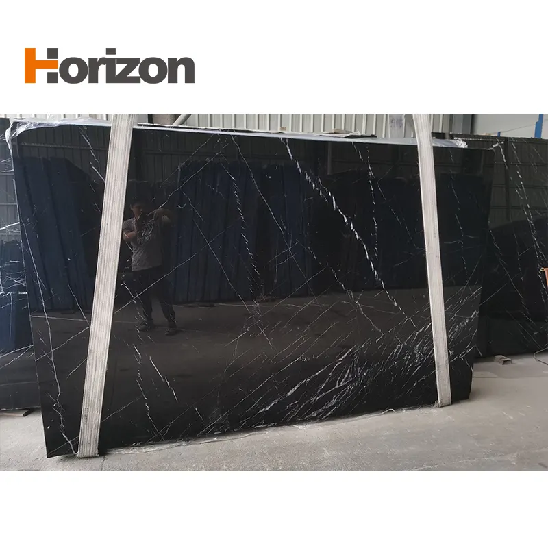 Black and White Artificial Marble Stone Slab for Countertops, Walls and Floors