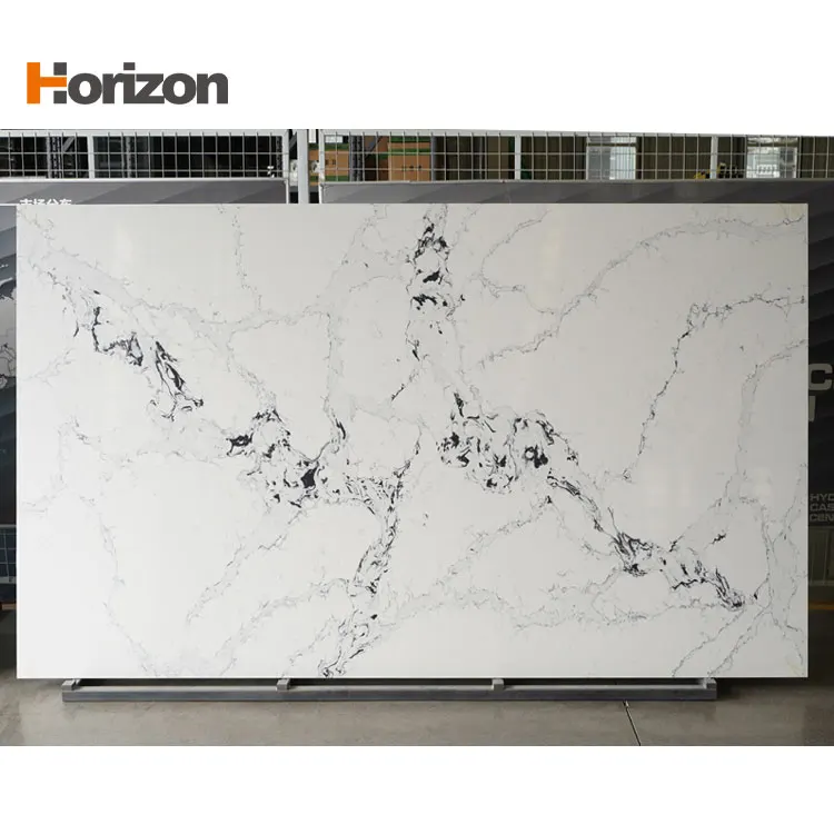 Calacatta White Engineered Quartz Slab 3200x1600mm