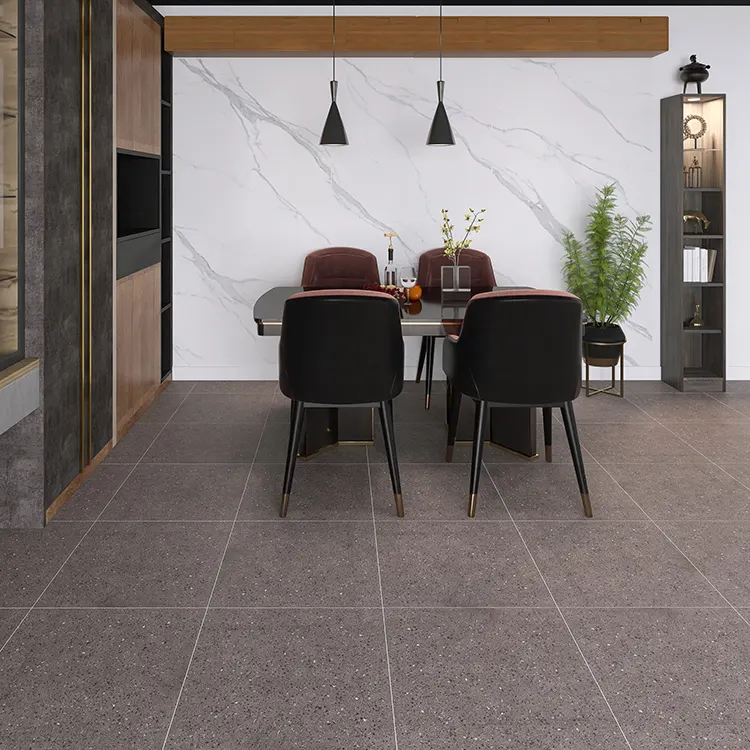Non-Slip Terrazzo-Look Matte Porcelain Wall And Floor Tile 600x600mm