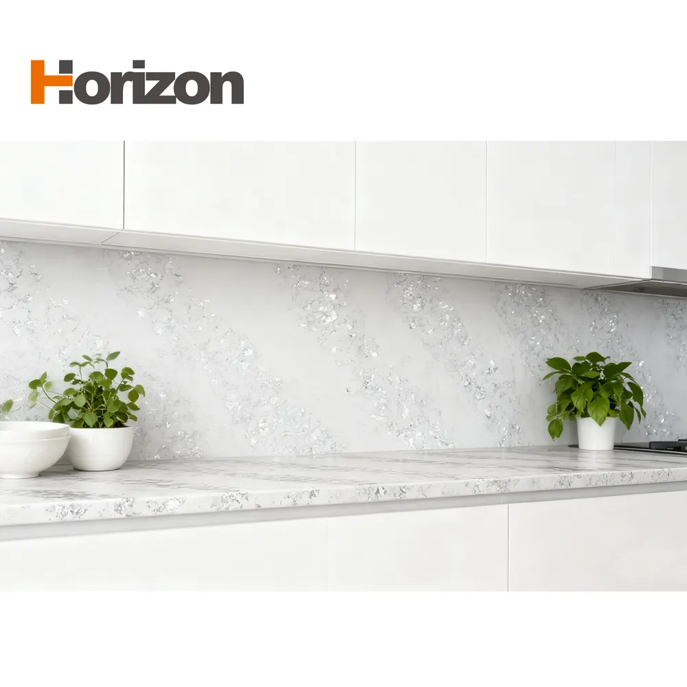White Engineered Quartz Slab 3200x1600mm
