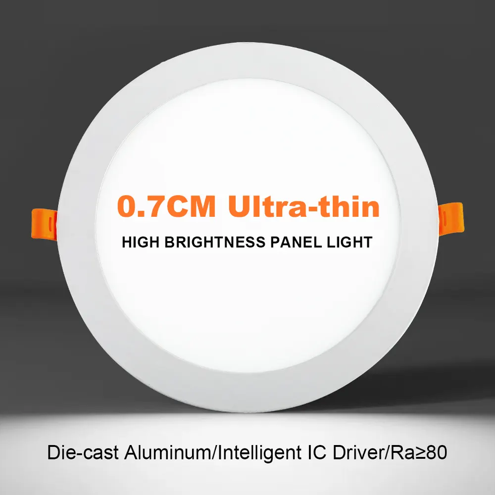 Recessed Round Aluminum LED Panel Light 3-9W 4-12in